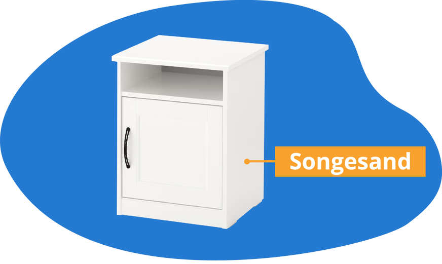 ikea nachtkästchen songesand